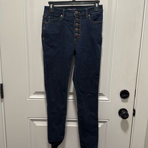 Vera Wang jeans, button fly, skinny jeans